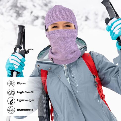 Botack Neck Warmer Gaiter, Thick Fleece Winter Warm Face Mask Scarf for Men Women Skiing Cycling in Kuwait