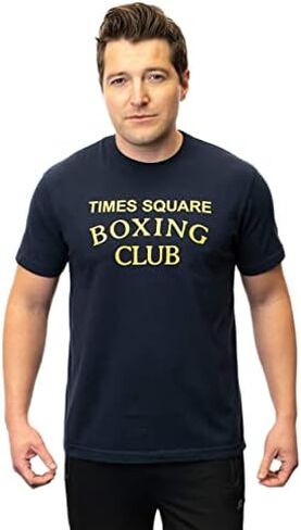 Times Square Boxing Club Gym T-Shirt - Vintage Boxing Apparel Workout Tees - Midnight Navy in Saudi Arabia