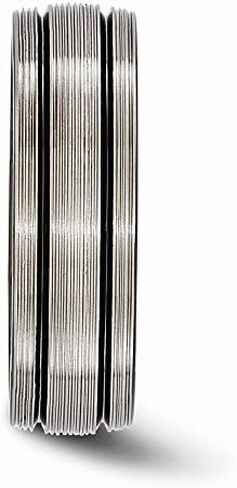 Sonia Jewels Solid Black Titanium Men's Grooves and Textured Lines 7mm Wedding Band Ring in Saudi Arabia