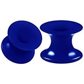 BIG GAUGES Pair of Dark Blue Silicone Double Flared Saddle Piercing Jewelry Stretcher Ear Earring Lobe Flesh Tunnel Plugs in Saudi Arabia
