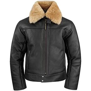 Noble House Sheepskin Bomber Flight Jacket Stuka Mocca in Saudi Arabia