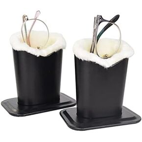 Baitaihem Pack of 2 Plush Lined Eyeglasses Holder Stand Protective Glasses Case For Desks Or Nightstands in Saudi Arabia