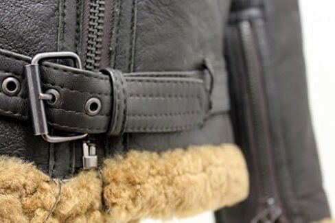 Men’s Brown RAF Real Shearling Sheepskin Flying Leather Jacket with Ginger Fur in Saudi Arabia