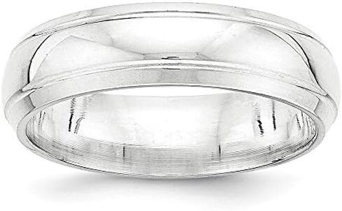 Solid 925 Sterling Silver 6mm Unique Wedding Band Ring in Saudi Arabia