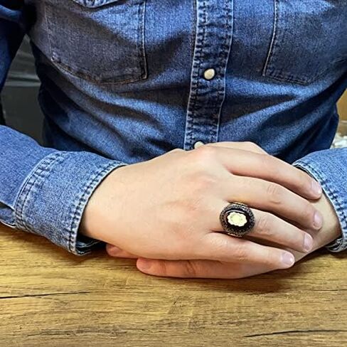 mysilverworld Solid 925 Sterling Silver Crescent Moon Star Tawheed in Red Amber Islamic Men's Ring in Kuwait