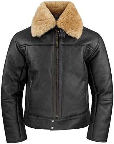 Noble House Sheepskin Bomber Flight Jacket Stuka Mocca in Saudi Arabia