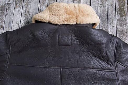 Noble House Sheepskin Bomber Flight Jacket Stuka Mocca in Saudi Arabia