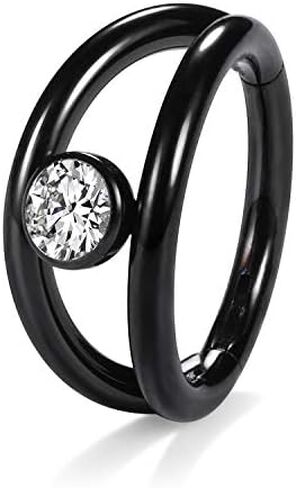 316L Surgical Steel Septum Clicker Ring Nose Ring Hoop Sleeper Hoop Earring Helix Rook Conch Cartilage Daith Tragus Earrings Lobe Nose Piercing Jewelry for Women in Kuwait