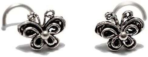 Butterfly Nose Stud, 925 Sterling Silver Nose Screw, Tiny Nose Stud, Nose Jewelry,Nostril Jewelry, Minimalist, Animal Jewelry in Saudi Arabia