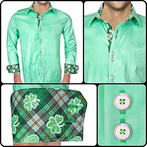 St Patricks Day Shirts | Green Shamrock Shirts | Green Dress Shirts | St Paddys Shirts | St Pattys Shirts… in Saudi Arabia