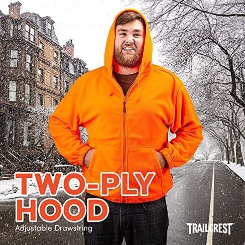 TrailCrest by Treel Chambliss Full Zip Safety Blaze Orange Sweatshirt Hoodie in Kuwait
