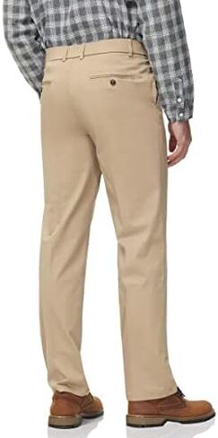 Soojun Men's Classic Fit Casual Stretch Khaki Pant Easy Flex Pants in Saudi Arabia