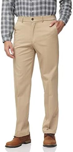 Soojun Men's Classic Fit Casual Stretch Khaki Pant Easy Flex Pants in Saudi Arabia