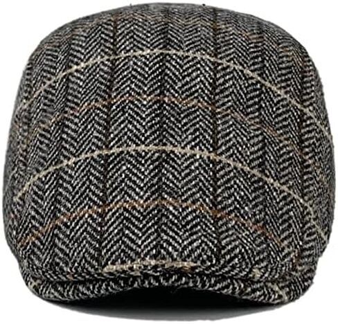 Plaid Flat Caps Hats for Men Herringbone Newsboy Golf Cap Beret Ivy Caps for Driving Hunting Fishing in Kuwait