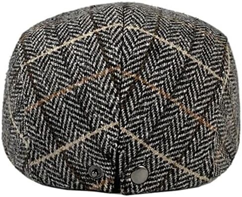 Plaid Flat Caps Hats for Men Herringbone Newsboy Golf Cap Beret Ivy Caps for Driving Hunting Fishing in Kuwait
