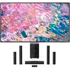 تلفزيون سامسونج QN65Q60BAFXZA 65 بوصة QLED Quantum HDR 4K الذكي مع مكبرات صوت Enclave EA-1000-THX-US CineHome Pro CineHub Edition 5.1Ch (2022) in Saudi Arabia