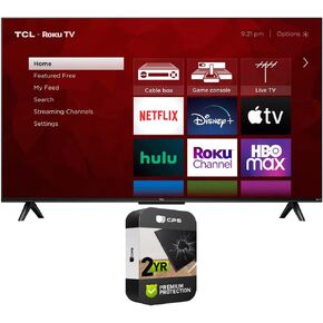 TCL 40S355 40 inch Class 3-Series Full HD 1080p LED Smart Roku TV Bundle with 2 YR CPS Enhanced Protection Pack in Kuwait