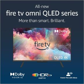 تلفزيون Amazon Fire TV 65 بوصة Omni QLED Series 4K UHD، تلفزيون ذكي Dolby Vision IQ، تعتيم محلي، بدون استخدام اليدين مع Alexa