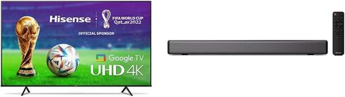 Hisense 70-Inch Class A6 Series 4K UHD Smart Google TV with Alexa Compatibility, Dolby Vision HDR & HS214 2.1ch Sound Bar with Built-in Subwoofer, 108W in Saudi Arabia