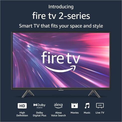 نقدم لكم تلفزيون Amazon Fire TV 32 بوصة 2-Series 720p HD الذكي، بث تلفزيوني مباشر بدون كابل in Kuwait