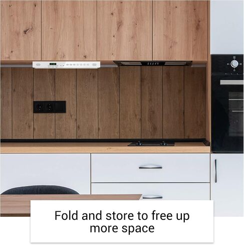 SYLVOX 15.6 inch Smart TV for Kitchen, 1080P RV TV Under Cabinet TV, Smart Android TV Rotated & Folded, Support Google Assistant WiFi Bluetooth, Small TV for Kitchen, Bedroom, RV Camper, Mahogany in Kuwait
