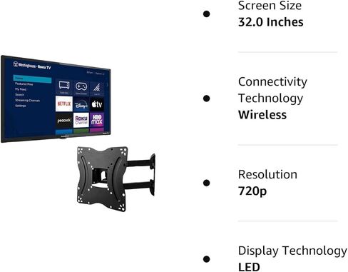 Westinghouse 32-Inch 720p LED HD Smart TV 60Hz Refresh Rate Compatible with Alexa & Google Assistant + Free Wall Mount (No Stands) WR32HX2210 (Renewed) in Saudi Arabia
