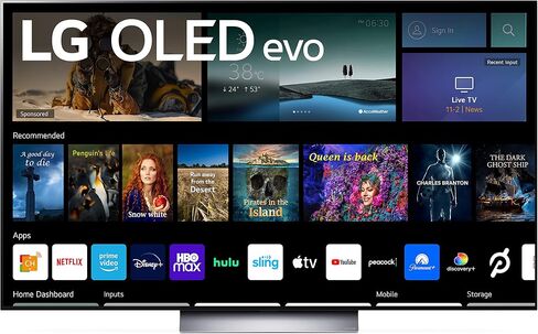 تلفزيون LG 42 بوصة فئة OLED evo C2 Series Alexa مدمج 4K ذكي، معدل تحديث 120 هرتز، 4K مدعوم بالذكاء الاصطناعي، Dolby Vision IQ وDolby Atmos، WiSA Ready، Cloud Gaming (OLED42C2PUA، 2022) (متجدد) in Kuwait