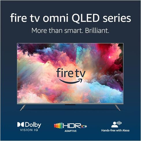 تلفزيون Amazon Fire TV 65 بوصة Omni QLED Series 4K UHD، تلفزيون ذكي Dolby Vision IQ، تعتيم محلي، بدون استخدام اليدين مع Alexa in Saudi Arabia