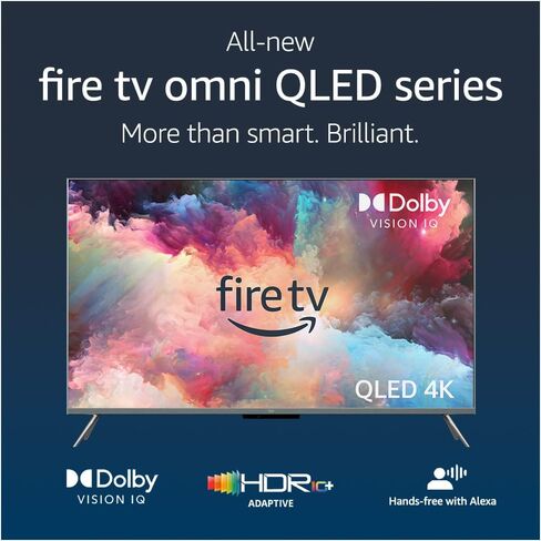 Amazon Fire TV 50" Omni QLED Series 4K UHD smart TV, Dolby Vision IQ, Fire TV Ambient Experience, local dimming, hands-free with Alexa in Kuwait