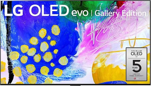 LG 83-Inch Class OLED evo Gallery Edition G2 Series Alexa Built-in 4K Smart TV, 120Hz Refresh Rate, AI-Powered, Dolby Vision IQ and Dolby Atmos, WiSA Ready, Cloud Gaming (OLED83G2PUA, 2022) (Renewed) in Kuwait