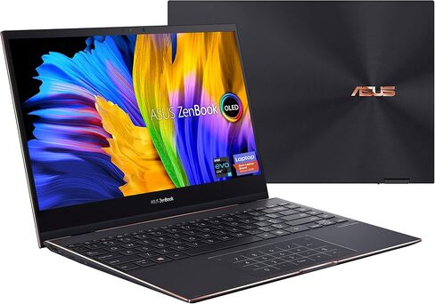 كمبيوتر محمول ASUS ZenBook Flip S13 OLED فائق النحافة، شاشة 13.3 4K Touch، وحدة المعالجة المركزية Intel Evo Platform Core i7-1165G7، ذاكرة الوصول العشوائي 16 جيجابايت، 1 تيرابايت SSD، Thunderbolt4، TPM، Windows10Pro، إلغاء الضوضاء AI، Jade Black، UX371EA- in Kuwait