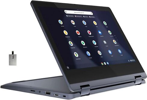 2022 Lenovo Flex 3 Touchscreen Chromebook, 2-in-1 11.6" HD for Business and Student Laptop, MT8183 CPU, 4GB LPDDR3, 64GB eMMC, Webcam, Blue, Chrome OS (Renewed) in Saudi Arabia