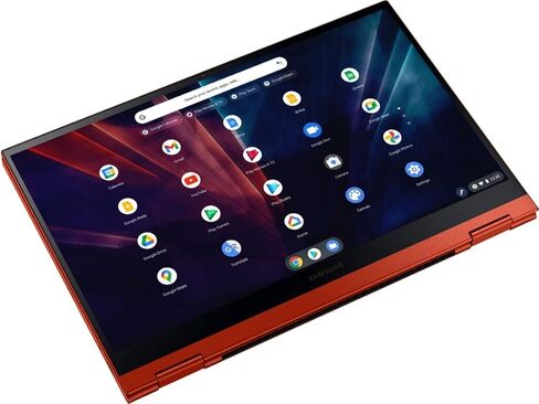 سامسونج جالاكسي Chromebook2 كمبيوتر محمول بشاشة لمس 360 درجة قابل للتحويل| شاشة QLED مقاس 13 بوصة بدقة FHD| Intel Core i3-10110U، Wi-Fi 6، USB من النوع C، نظام تشغيل Chrome، عمر بطارية طويل، كاميرا (8 جيجابايت رام | 128 جيجابايت eMMC + بطاقة SD 128 جيجابا in Saudi Arabia