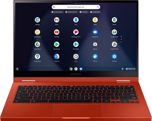 سامسونج جالاكسي Chromebook2 كمبيوتر محمول بشاشة لمس 360 درجة قابل للتحويل| شاشة QLED مقاس 13 بوصة بدقة FHD| Intel Core i3-10110U، Wi-Fi 6، USB من النوع C، نظام تشغيل Chrome، عمر بطارية طويل، كاميرا (8 جيجابايت رام | 128 جيجابايت eMMC + بطاقة SD 128 جيجابا in Saudi Arabia