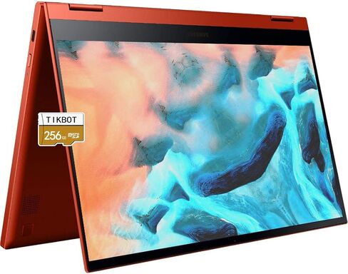 سامسونج جالاكسي Chromebook2 كمبيوتر محمول بشاشة لمس 360 درجة قابل للتحويل| شاشة QLED مقاس 13 بوصة بدقة FHD| Intel Core i3-10110U، Wi-Fi 6، USB من النوع C، نظام تشغيل Chrome، عمر بطارية طويل، كاميرا (8 جيجابايت رام | 128 جيجابايت eMMC + بطاقة SD 128 جيجابا in Saudi Arabia