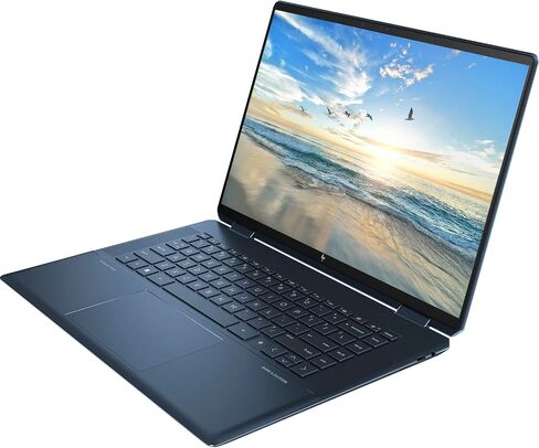 كمبيوتر محمول HP Spectre x360 2 في 1، شاشة لمس 16 بوصة 3K+ (3072 x 1920)، الجيل الثاني عشر Intel Core i7-12700H 14-Core، ذاكرة الوصول العشوائي 16 جيجابايت، 512 جيجابايت SSD، لوحة مفاتيح بإضاءة خلفية، Windows 11 Home، قلم إمالة MPP 2.0 متضمن in Saudi Arabia