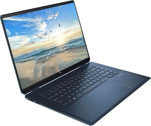 كمبيوتر محمول HP Spectre x360 2 في 1، شاشة لمس 16 بوصة 3K+ (3072 x 1920)، الجيل الثاني عشر Intel Core i7-12700H 14-Core، ذاكرة الوصول العشوائي 16 جيجابايت، 512 جيجابايت SSD، لوحة مفاتيح بإضاءة خلفية، Windows 11 Home، قلم إمالة MPP 2.0 متضمن in Saudi Arabia