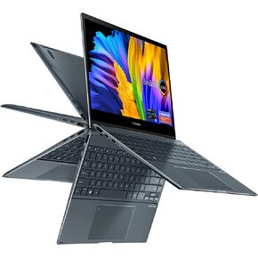 ASUS ZenBook Flip 13 OLED Ultra Slim Convertible Laptop, 13.3" Touch Display, Intel Evo Platform Core i5-1135G7, 8GB RAM, 512GB SSD, Windows 11 Home, AI Noise-Cancellation, Pine Grey, UX363EA-DH52T in Saudi Arabia