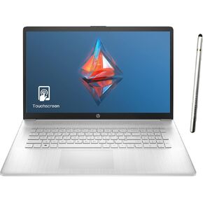 HP 2022 كمبيوتر محمول للأعمال المكتبية مقاس 17.3 بوصة HD+ شاشة لمس، AMD Ryzen 5 5500U(Beats Intel i5-1135G7)، كاميرا ويب، بلوتوث، ذاكرة الوصول العشوائي DDR4 سعة 32 جيجابايت، 1024 جيجابايت PCIE SSD، حزمة مع قلم، ويندوز 10 هوم، فضي