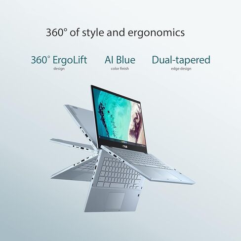ASUS Chromebook Enterprise Flip CX3، شاشة لمس FHD مقاس 14 بوصة، Intel Core i7-1160G7، محرك أقراص SSD سعة 512 جيجابايت، ذاكرة وصول عشوائي سعتها 16 جيجابايت، لوحة مفاتيح بإضاءة خلفية، Wi-Fi 6، نظام تشغيل Chrome مع ترقية Chrome Enterprise، CX3400FMA-GE762T-S in Saudi Arabia