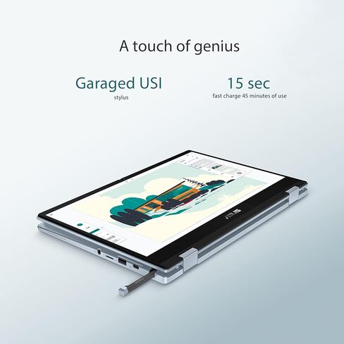ASUS Chromebook Enterprise Flip CX3، شاشة لمس FHD مقاس 14 بوصة، Intel Core i7-1160G7، محرك أقراص SSD سعة 512 جيجابايت، ذاكرة وصول عشوائي سعتها 16 جيجابايت، لوحة مفاتيح بإضاءة خلفية، Wi-Fi 6، نظام تشغيل Chrome مع ترقية Chrome Enterprise، CX3400FMA-GE762T-S in Saudi Arabia