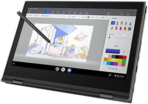 Lenovo 500e Chromebook 2nd Gen 81MC001EUS 11.6" Touchscreen 2 in 1 Chromebook - HD - 1366 x 768 - Intel Celeron N4120 Quad-core (4 Core) 1.10 GHz - 4 GB RAM - 32 GB Flash Memory - Black in Saudi Arabia