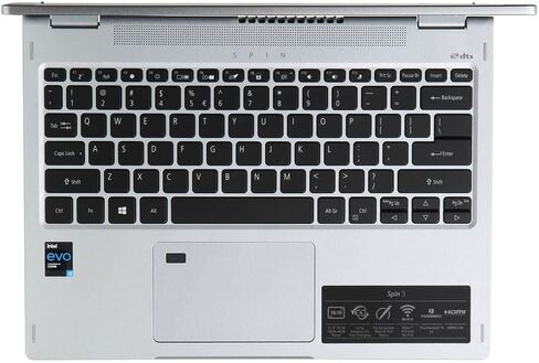 كمبيوتر محمول Acer Spin 3 قابل للتحويل 2 في 1، Intel EVO i5-1135G7، 13.3 بوصة WQXGA (2560 x 1600) 16:10 IPS Touchscreen 100% sRGB، Thunderbolt4، Wi-Fi 6، Type-C، Windows 10، w/ القماش (8 جيجابايت من ذاكرة الوصول العشوائي | 512 جيجابايت SSD) in Saudi Arabia