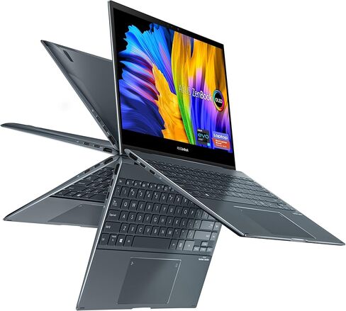 ASUS ZenBook Flip 13 OLED Ultra Slim Convertible Laptop, 13.3" Touch Display, Intel Evo Platform Core i5-1135G7, 8GB RAM, 512GB SSD, Windows 11 Home, AI Noise-Cancellation, Pine Grey, UX363EA-DH52T in Saudi Arabia