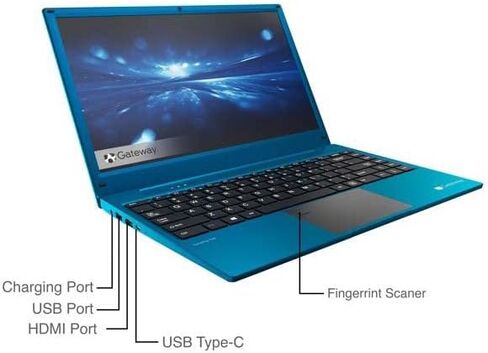 كمبيوتر محمول عالي الأداء مقاس 14.1 بوصة FHD باللون الأزرق Ryzen 5 رباعي النواة حتى 3.7 معالج 8 جيجابايت DDR4 RAM 256 جيجابايت SSD HDMI Wi-Fi Win 11 (متجدد) in Kuwait