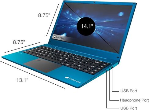 كمبيوتر محمول عالي الأداء مقاس 14.1 بوصة FHD باللون الأزرق Ryzen 5 رباعي النواة حتى 3.7 معالج 8 جيجابايت DDR4 RAM 256 جيجابايت SSD HDMI Wi-Fi Win 11 (متجدد) in Kuwait