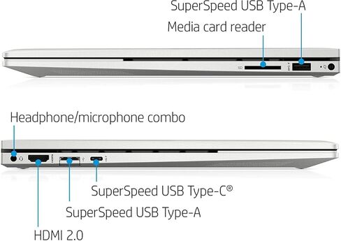 كمبيوتر محمول HP Envy مقاس 15.6 بوصة عالي الدقة 2 في 1 يعمل باللمس x360، ومعالج Intel Core i5-1135G7، وذاكرة DDR4 سعة 8 جيجابايت، ومحرك أقراص SSD سعة 512 جيجابايت، و802.11ac، وبلوتوث 5، وHDMI، ونظام التشغيل Windows 10، مع ملحقات Valinor in Kuwait