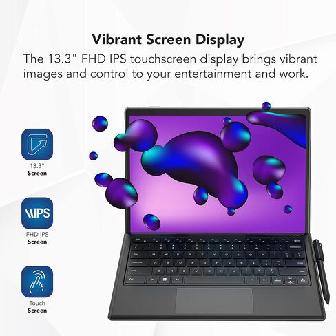 HYbook Pro 2 في 1 كمبيوتر محمول 13.3 بوصة FHD IPS، Intel Core-i7 الجيل الثاني عشر، ذاكرة الوصول العشوائي 32 جيجابايت، 1 تيرابايت SSD، Windows 10 Pro، لوحة مفاتيح إنجليزية وقلم ستايلس متضمن in Saudi Arabia