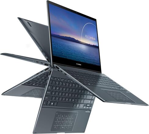 ASUS ZenBook Flip 13 Ultra Slim 2-in-1 Laptop, 13.3" FHD Touchscreen Display, Intel Core i7-1065G7 Processor, 16GB RAM, 512GB PCIe SSD, Thunderbolt 3, Windows 10 Pro, Pine Grey, UX363JA-XB71T in Kuwait