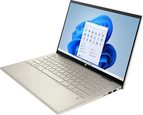 HP Pavilion x360 2-in-1 Touchscreen Laptop, 14" FHD IPS Touch, Intel 4-Core i5-1155G7, Intel Iris Xe Graphics, Backlit KB, Alexa, Fingerprint, 16GB RAM, 512GB SSD, Bundle Stylus Pen, Win11 Home, Gold in Saudi Arabia